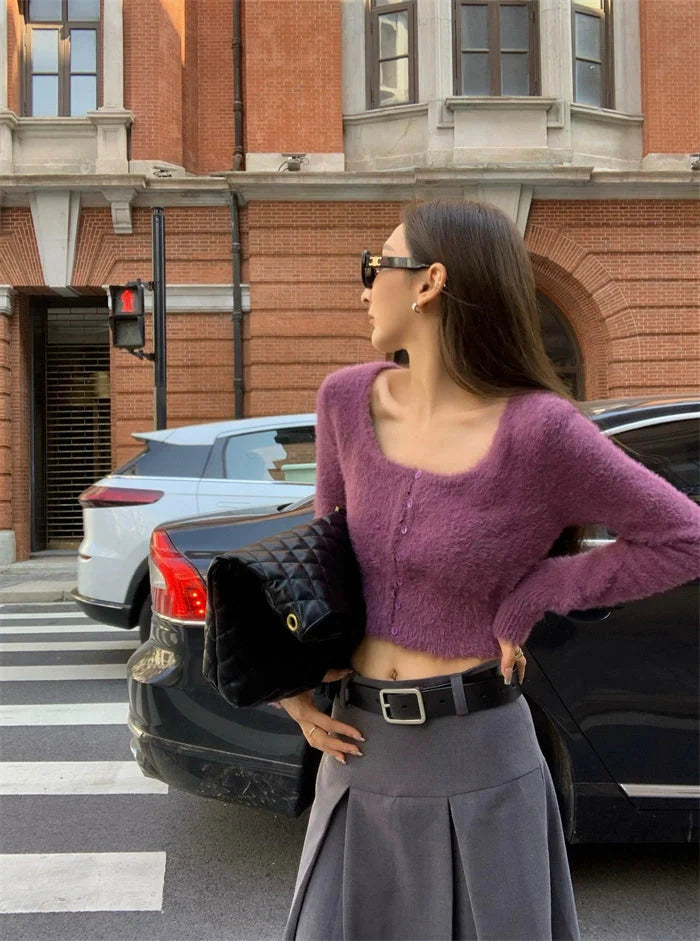 Aviona Knit Crop Sweater