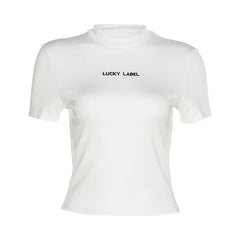 Ilne Letter Print T-Shirt