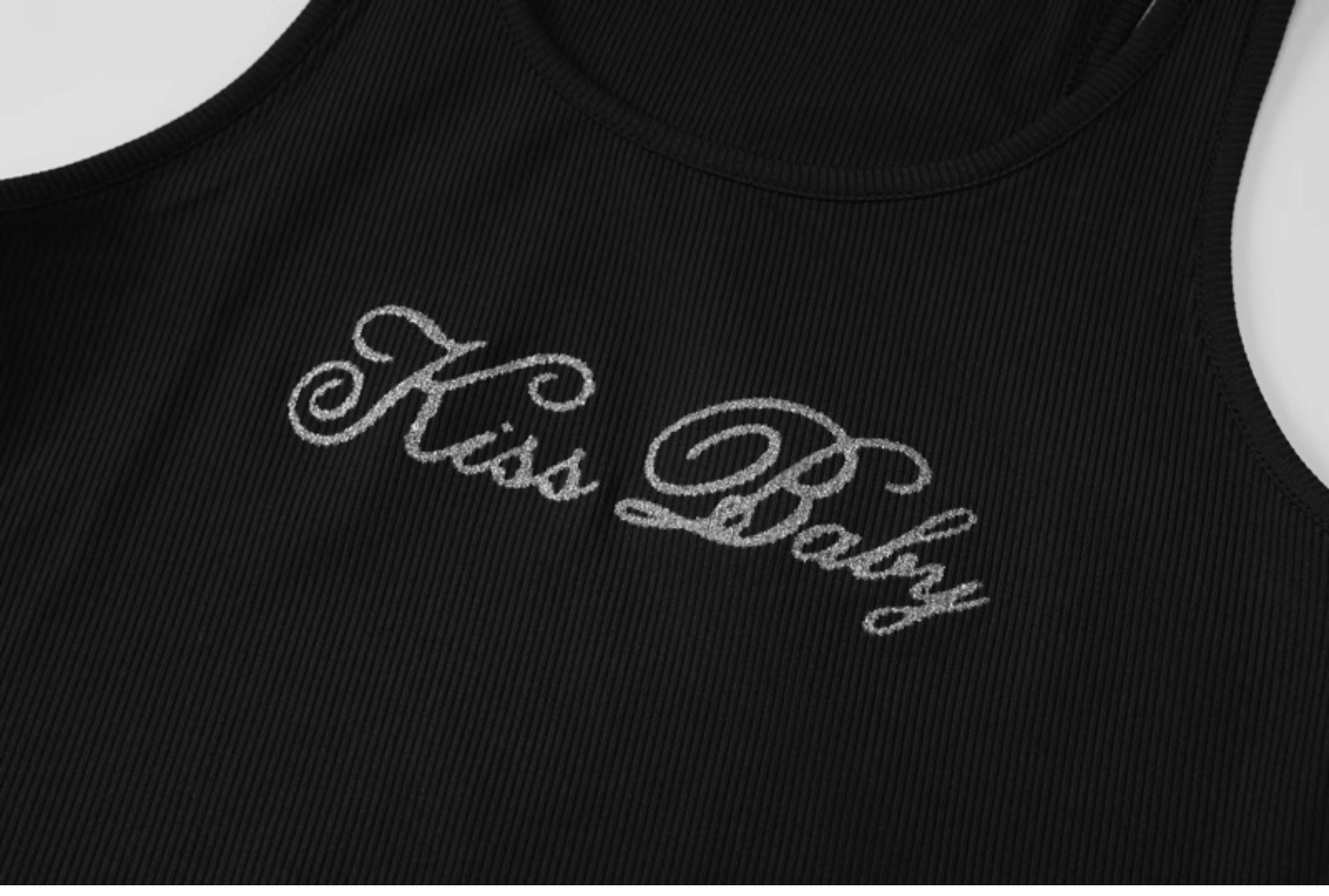 Kiss Baby Letter Print Tank Top