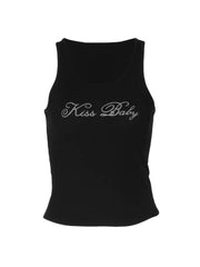 Kiss Baby Letter Print Tank Top