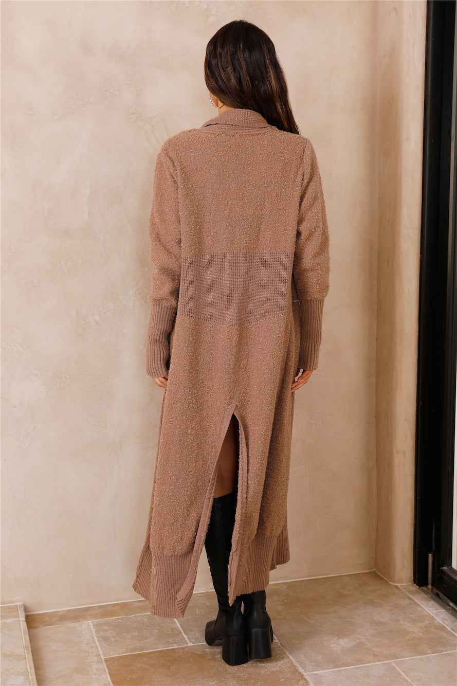 Whimsical Evening Cardigan Brown