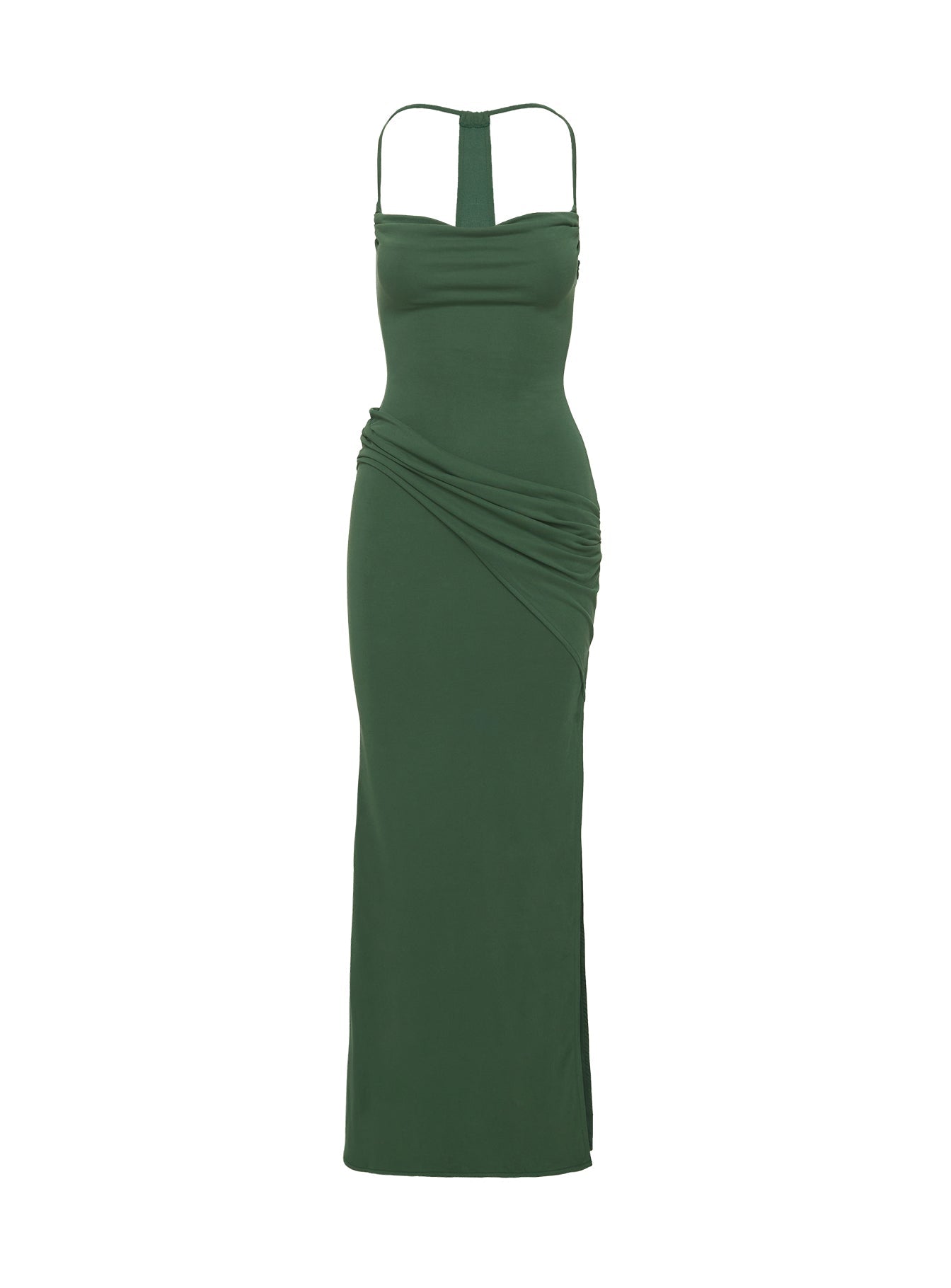 Marchesi Cupro Maxi Dress Green