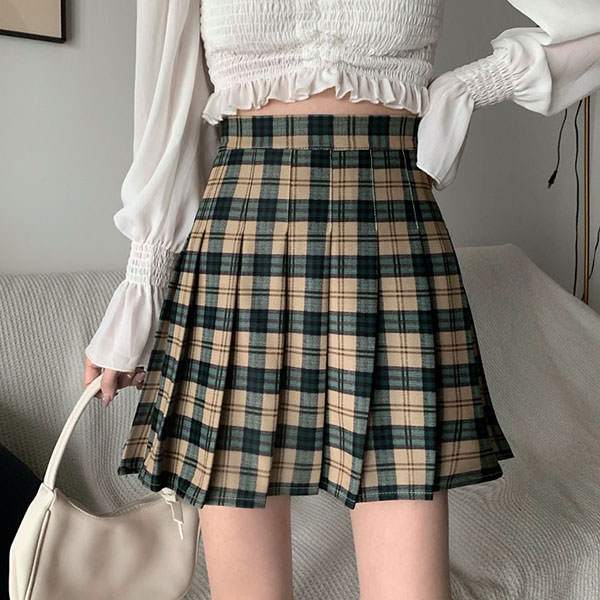 Meet Me On Campus Plaid Skirt