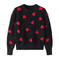 Vintage Red Hearts Sweater