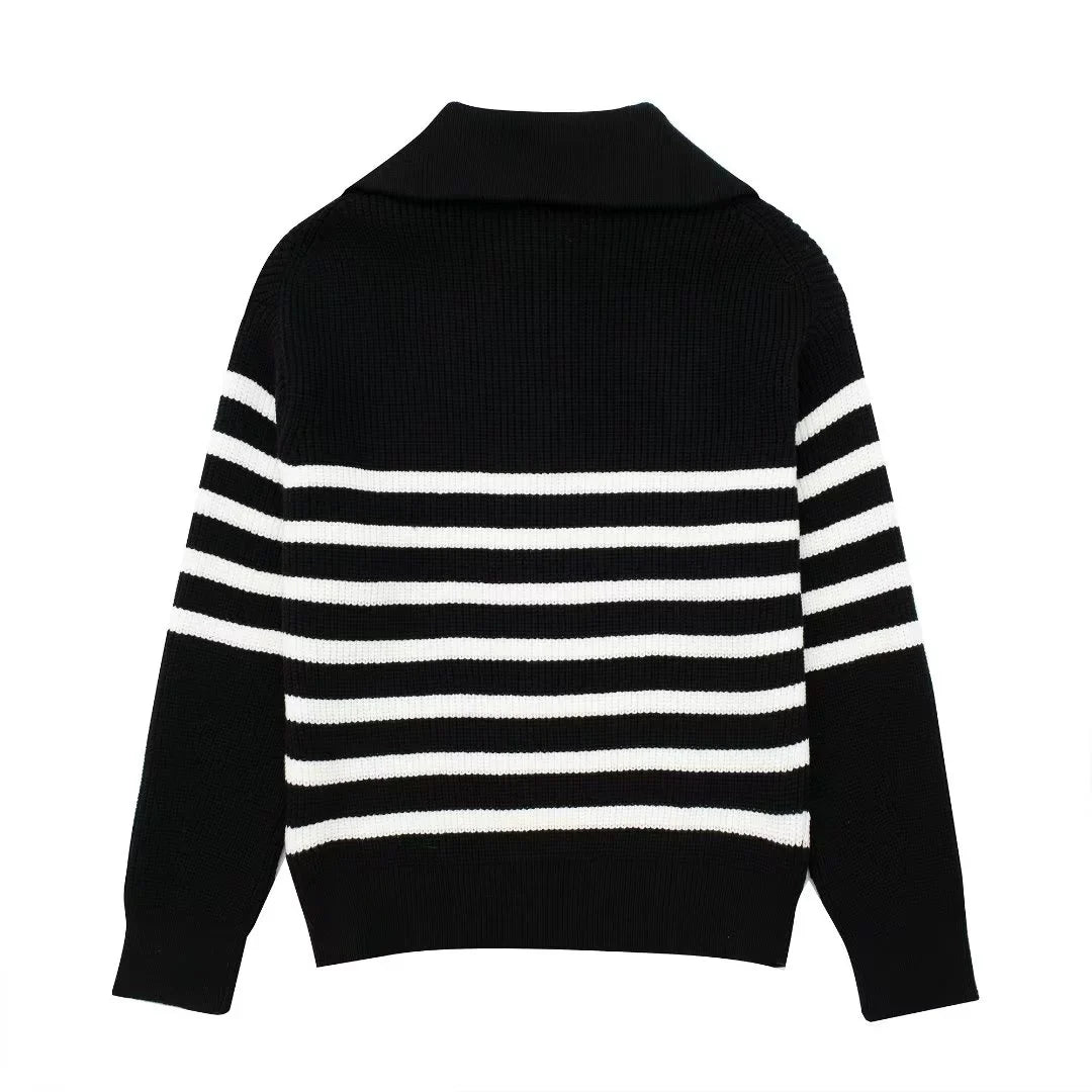 Casey Striped Knit Sweater