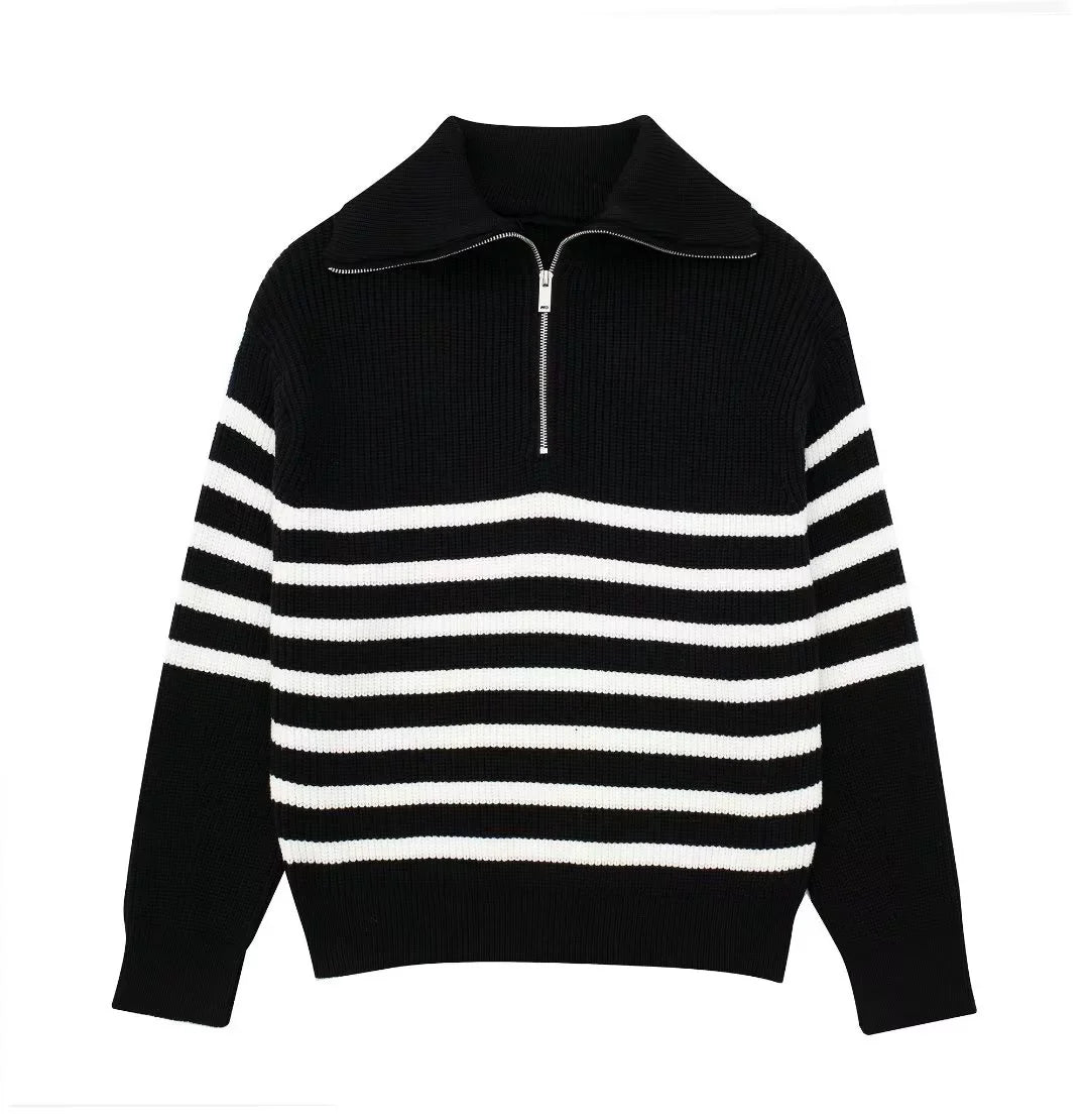 Casey Striped Knit Sweater