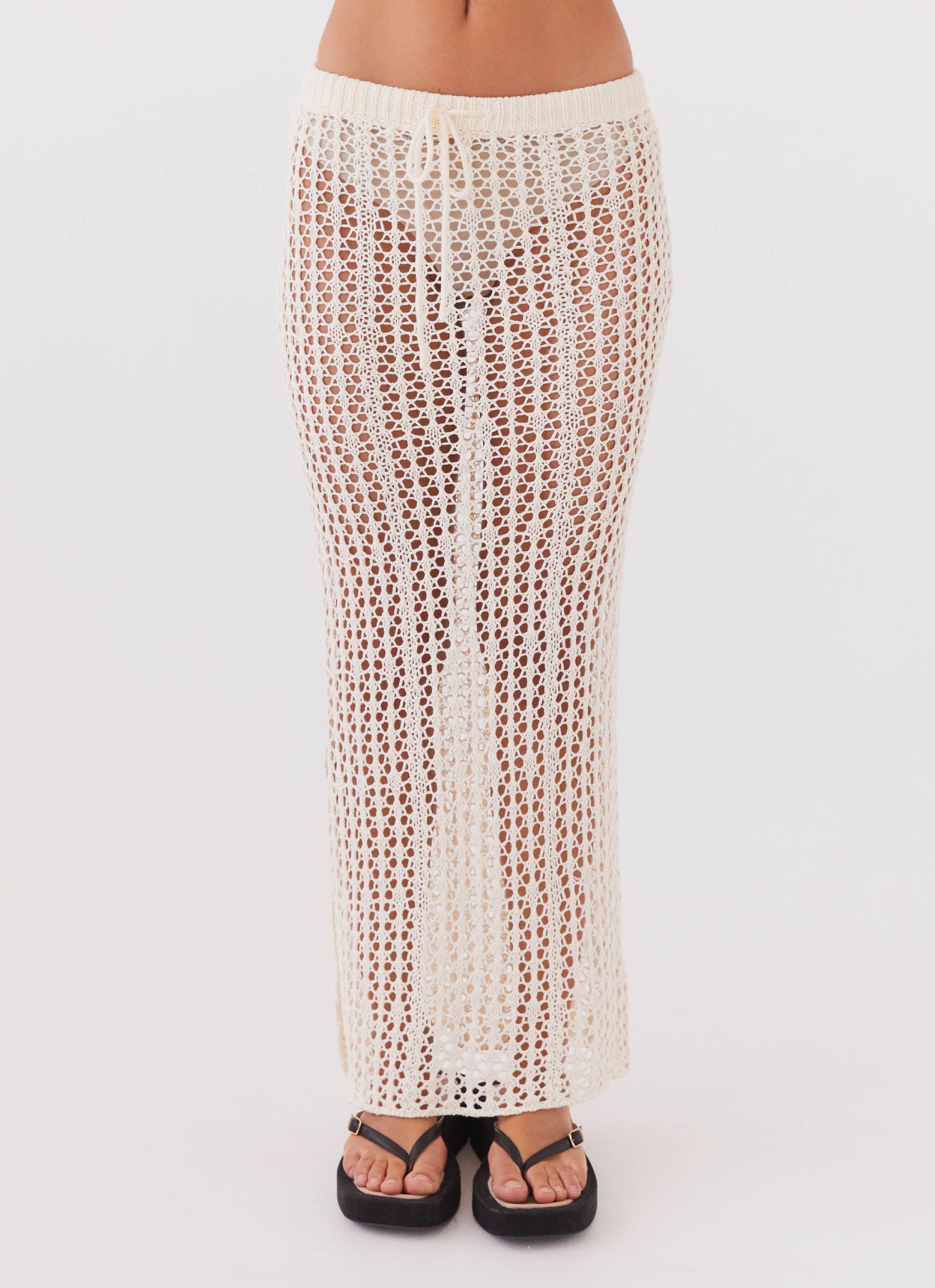 Rosalina Crochet Maxi Skirt - Natural