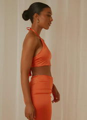 Summer Evenings Halter Top - Orange