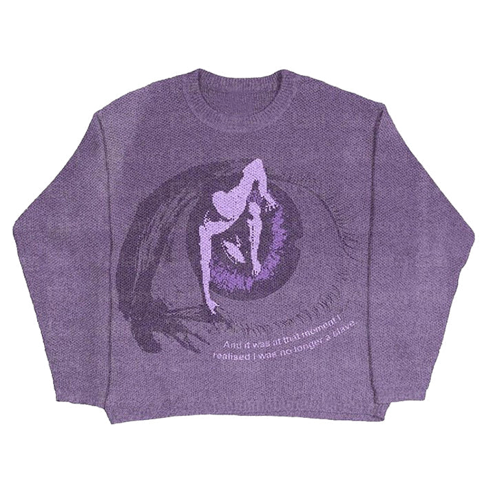 Purple Eye Aesthetic Sweater