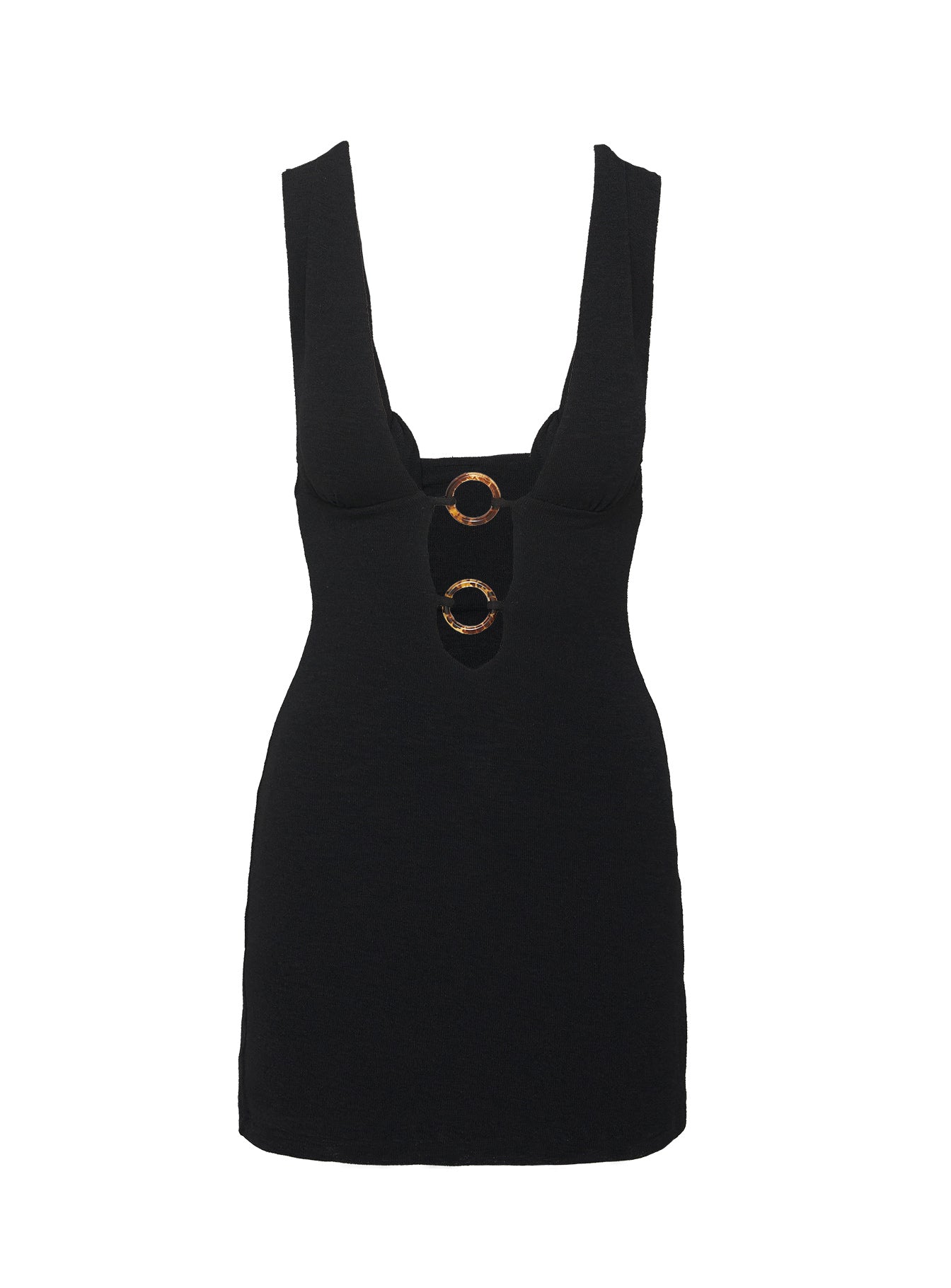 Steward Halter Mini Dress Black