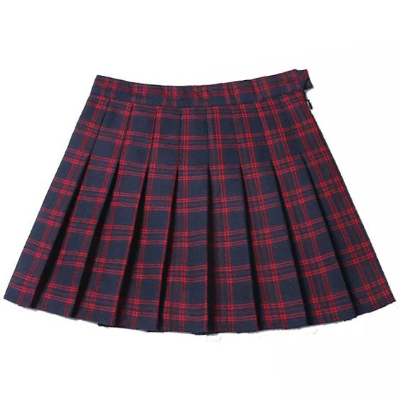 School Spirit Plaid Skirt