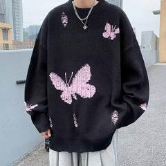 Soft Boy Butterfly Embroidery Sweater