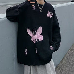 Soft Boy Butterfly Embroidery Sweater