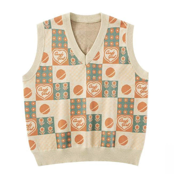 Soft Girl Patchwork Knit Vest