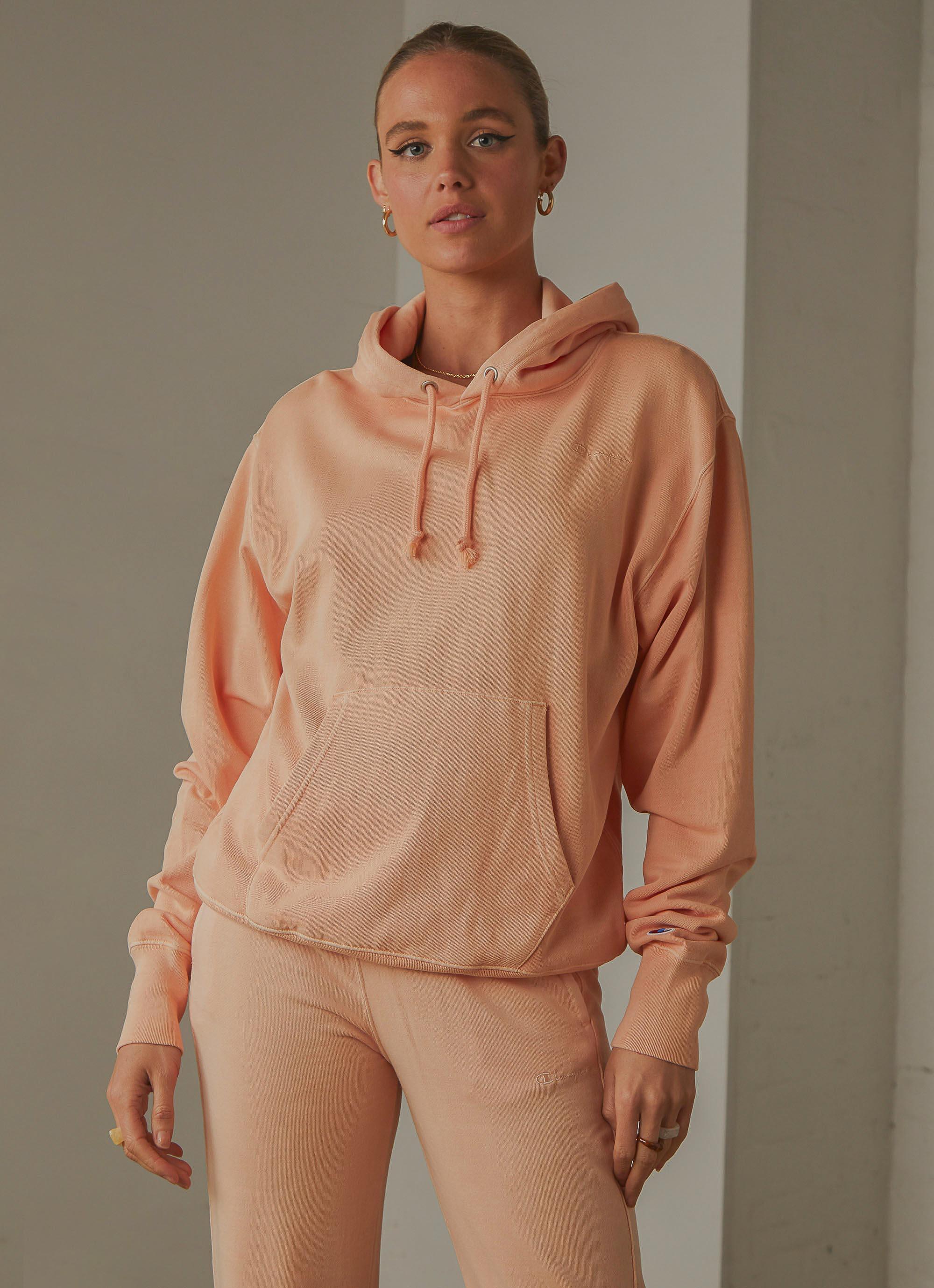 Vintage Dye Boyfriend Hoodie - Certan Peach