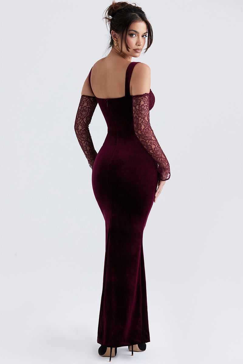 Beautiful Evening Velvet Maxi Dress