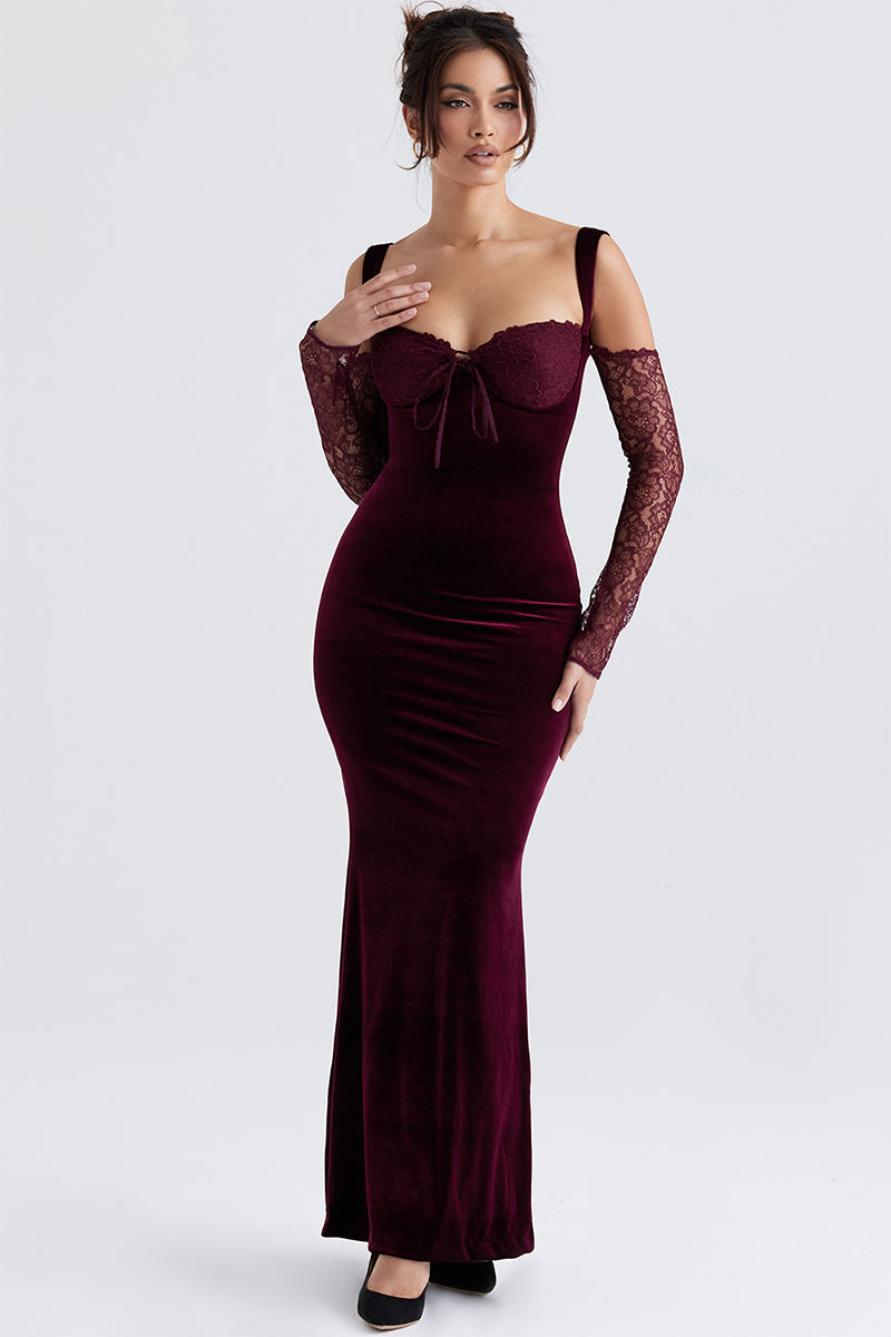 Beautiful Evening Velvet Maxi Dress