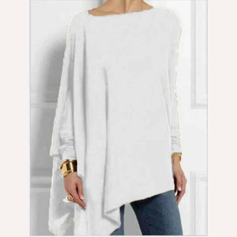 Cotton Irregular Womens Tops And Blouses Casual O Neck Long Sleeve Top Female Tunic 2021 Autumn Plus Size Women Blusas Shirts