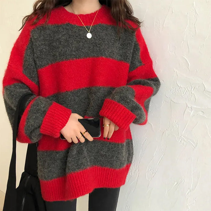 Cozy Days Striped Sweater