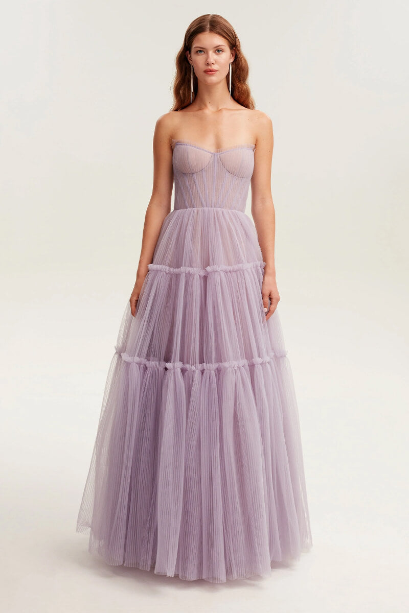 Evening Philosophy Tulle Maxi Dress