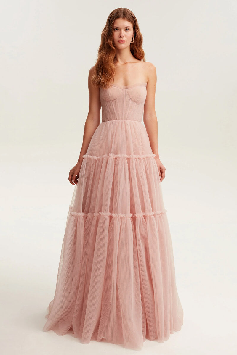 Evening Philosophy Tulle Maxi Dress