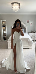 SATIN STRAPLESS BRIDAL BALL GOWN