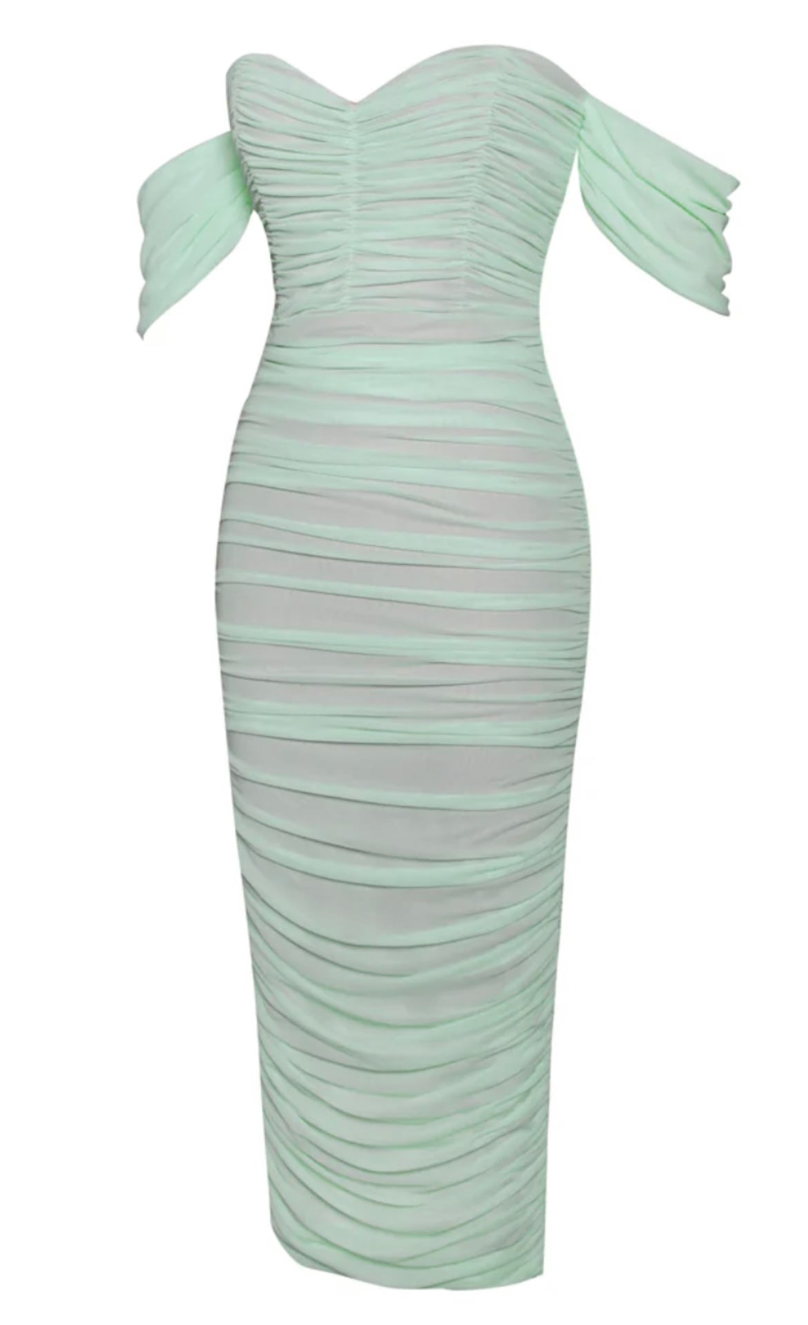 ERIN RUCHED MIDI DRESS