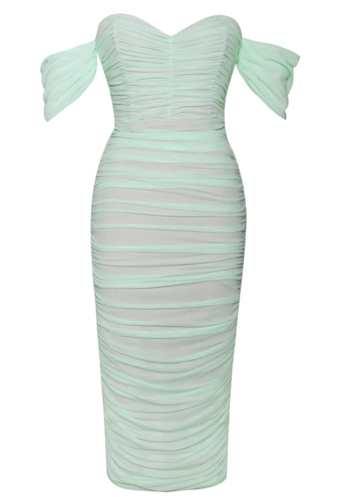 ERIN RUCHED MIDI DRESS