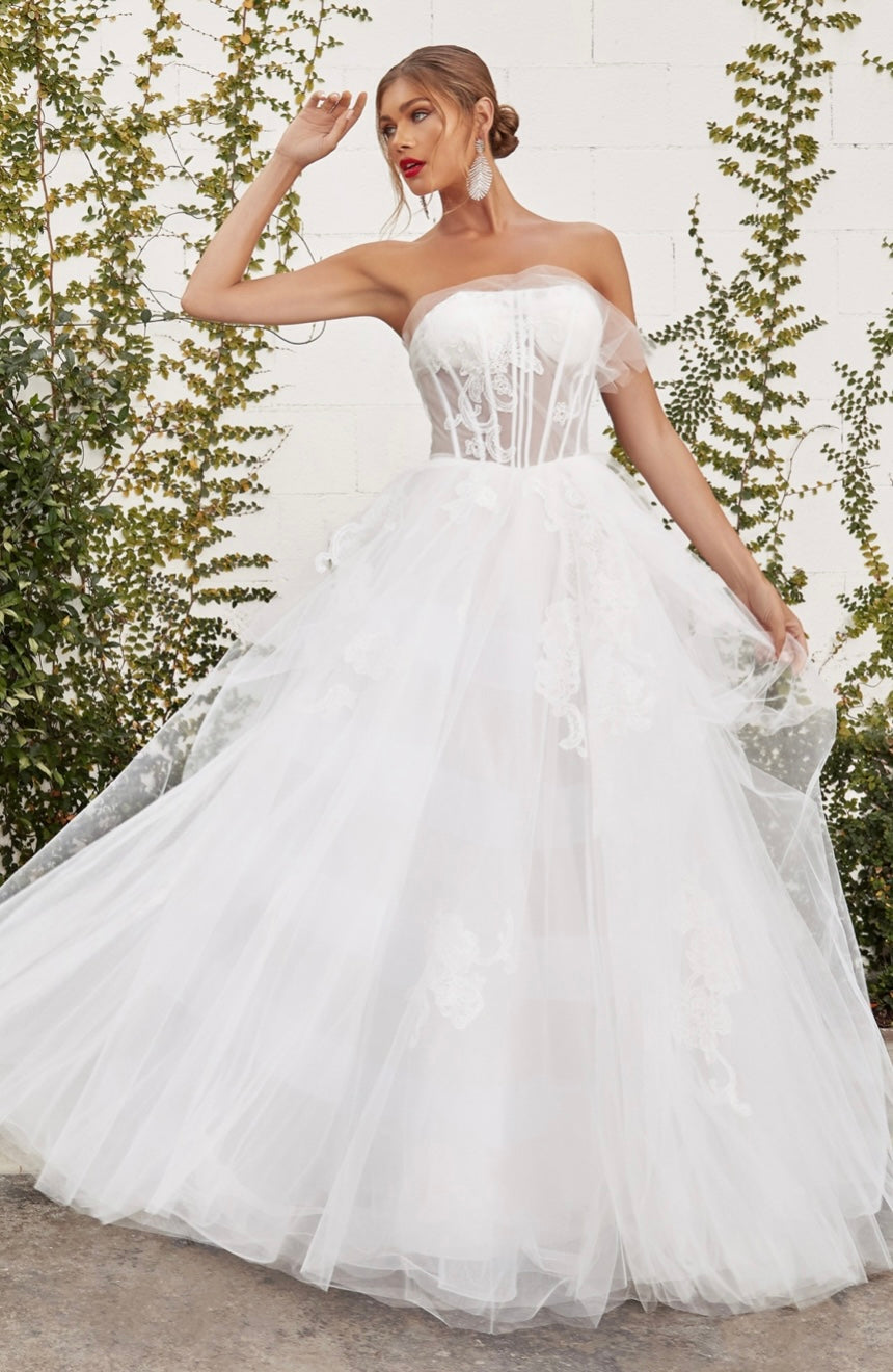 STRAPLESS CORSET WEDDING GOWN