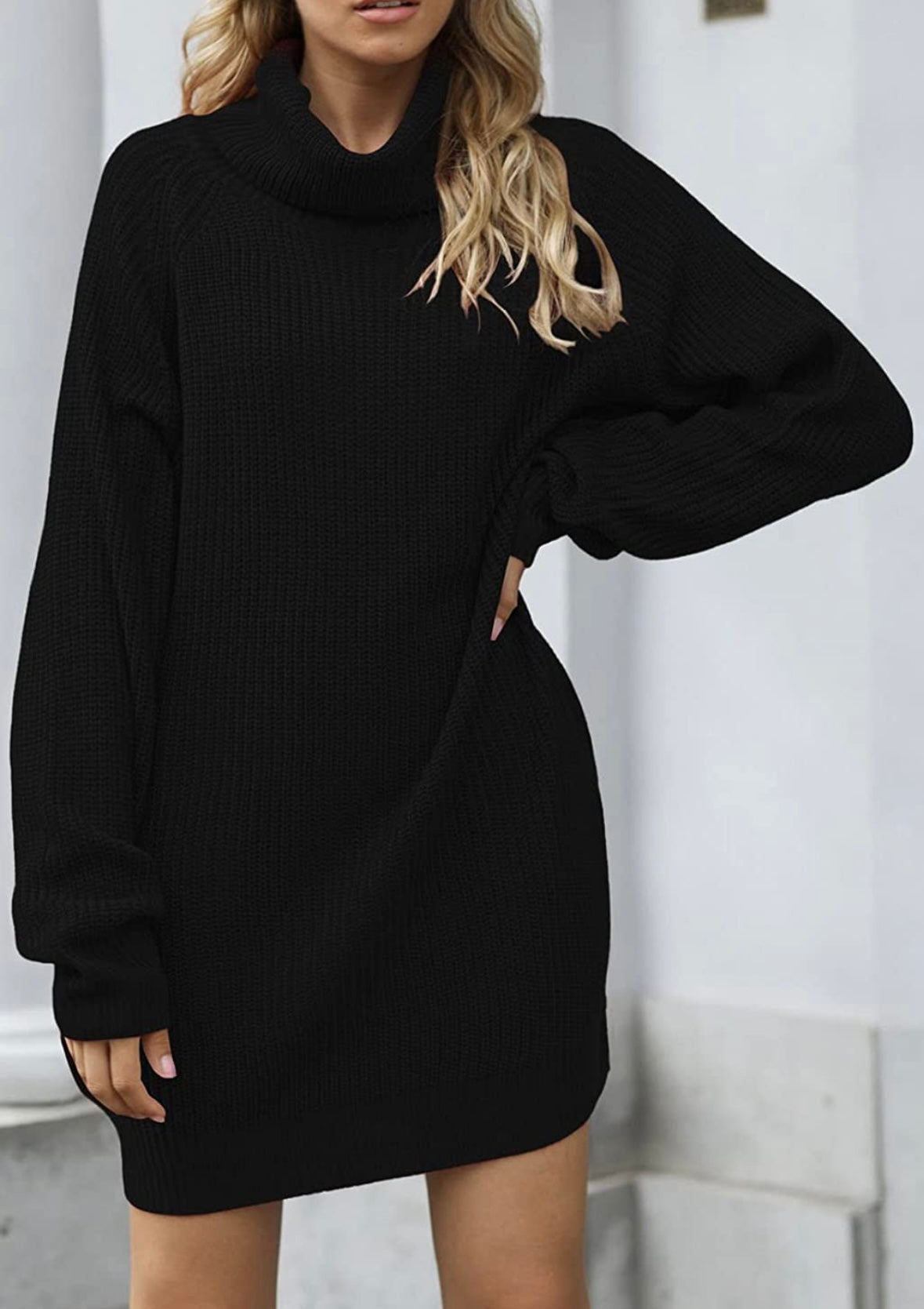 TURTLENECK SWEATER DRESS