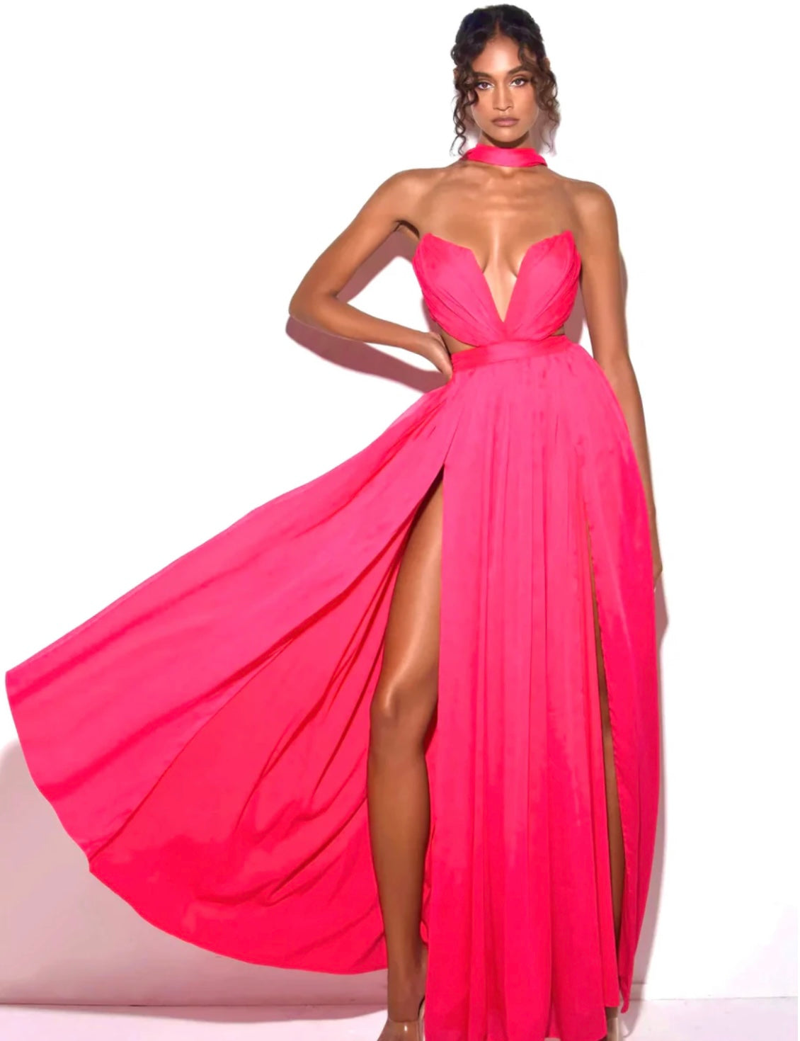 ELLA SILK CHIFFON MAXI DRESS