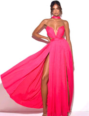 ELLA SILK CHIFFON MAXI DRESS