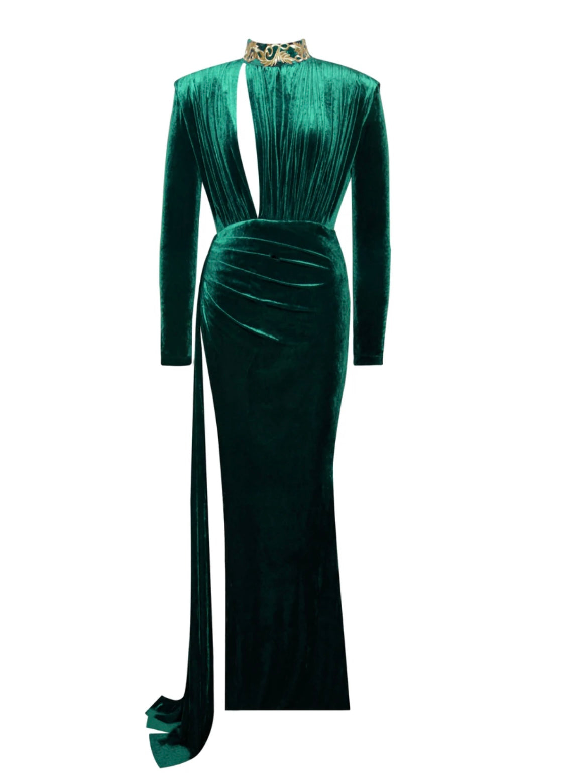 EMERALD VELVET GOWN