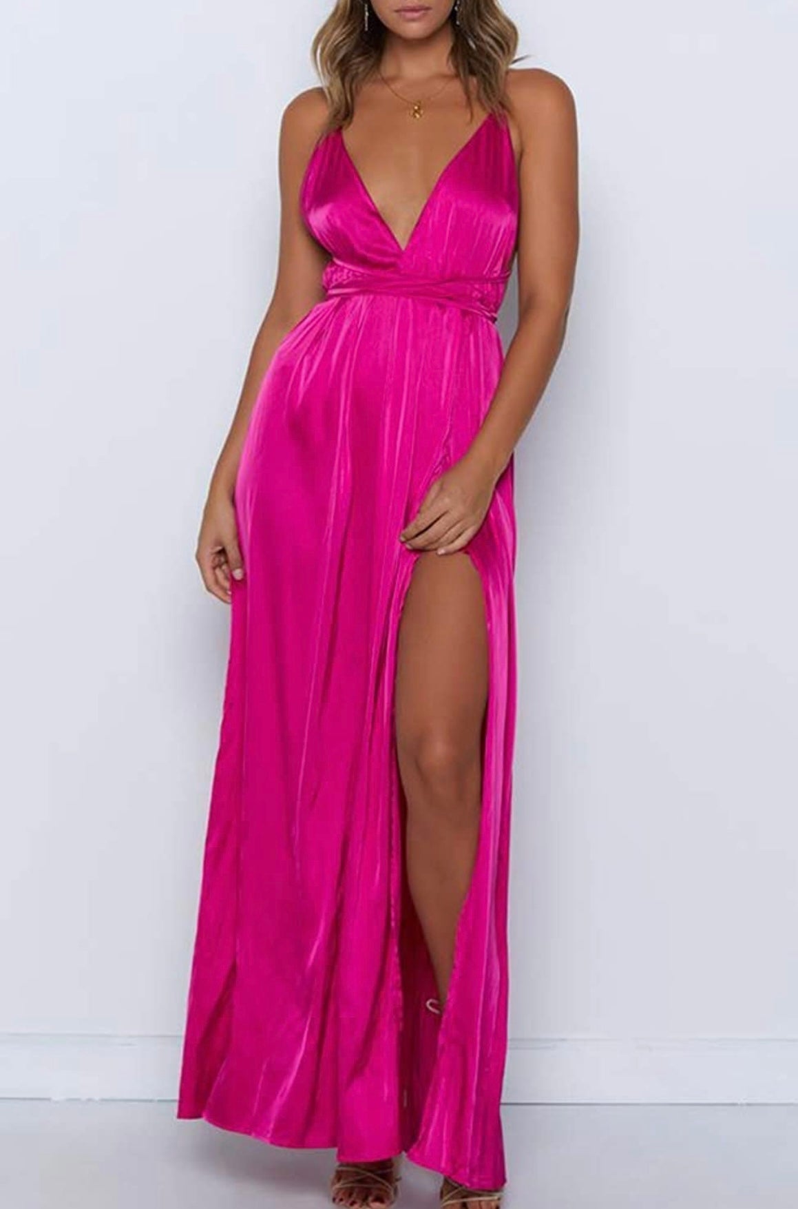 ROSE RED MAXI DRESS