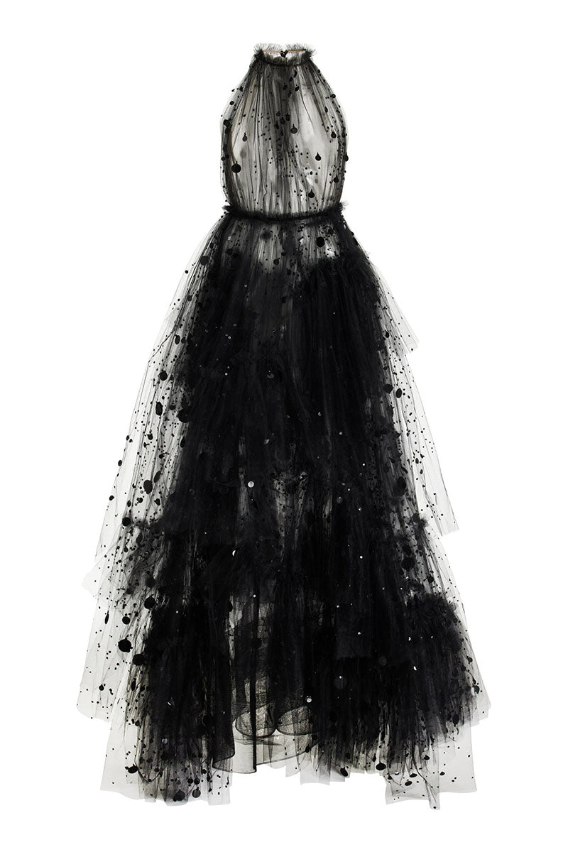 Kennedy Sequined Tulle Maxi Dress