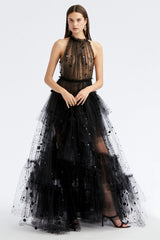 Kennedy Sequined Tulle Maxi Dress