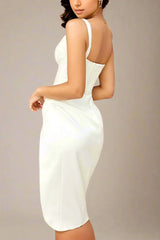 Maddi Bodycon Dress - Pearl White