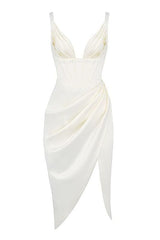 Maddi Bodycon Dress - Pearl White