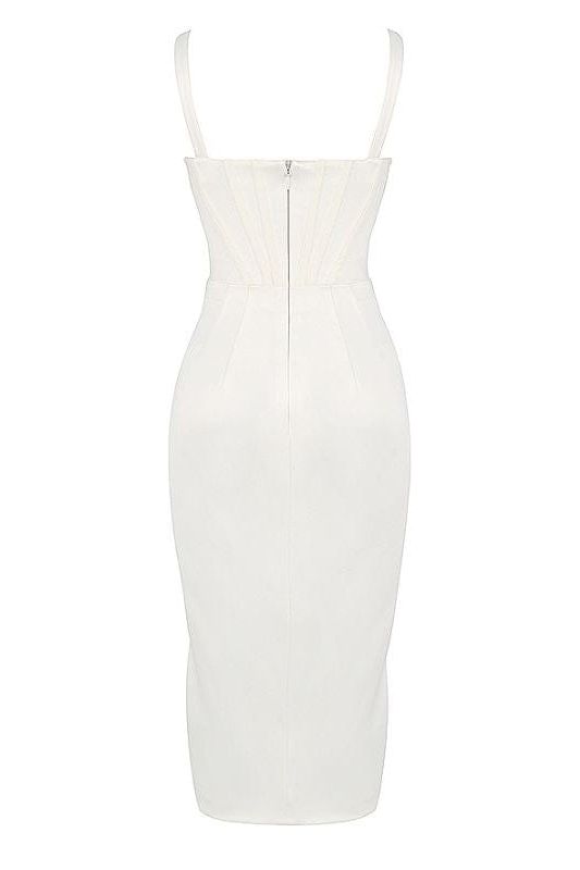 Maddi Bodycon Dress - Pearl White