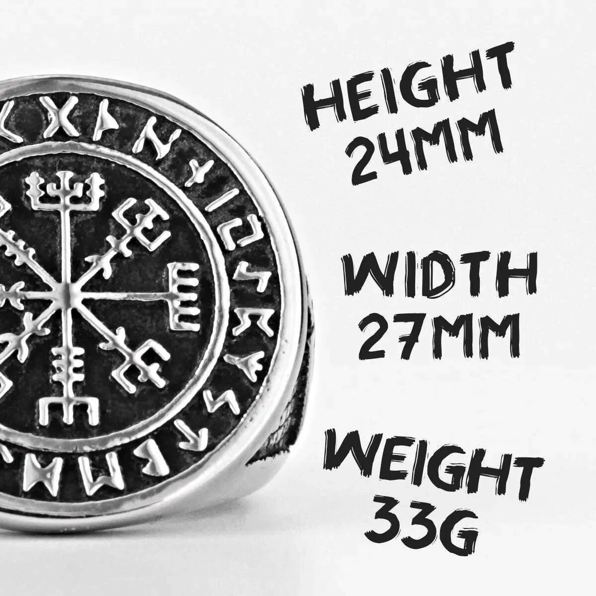 Myth Odin Triangle Symbol Viking Stainless Steel Mens Rings Vintage Charm for Male Boyfriend Jewelry Creativity Gift Wholesale