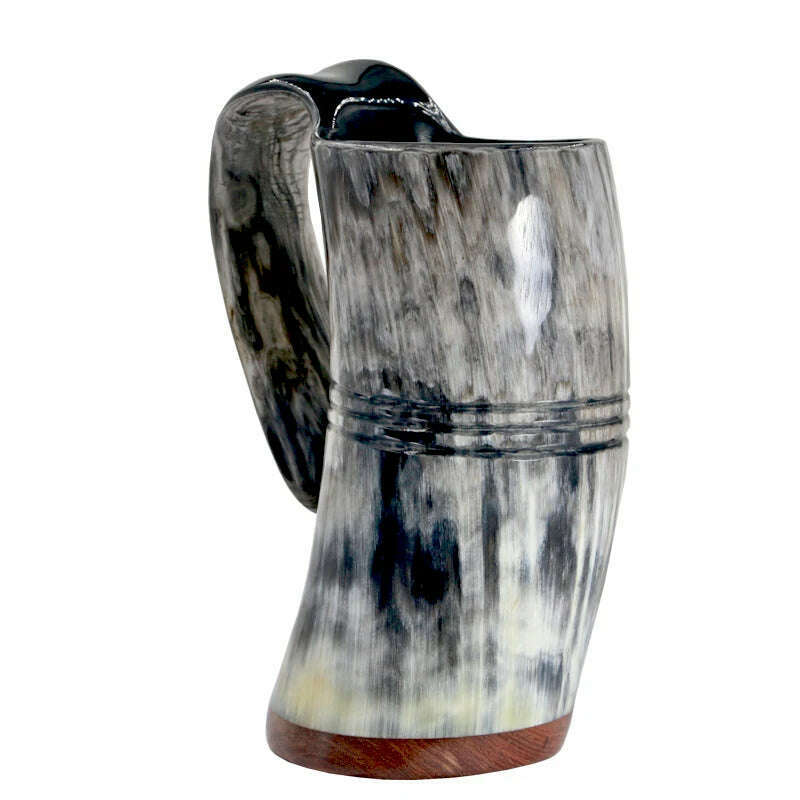 Natural Handmade Viking Mug Drinking Tankard Ox Horn Cups Horn Coffee Mug