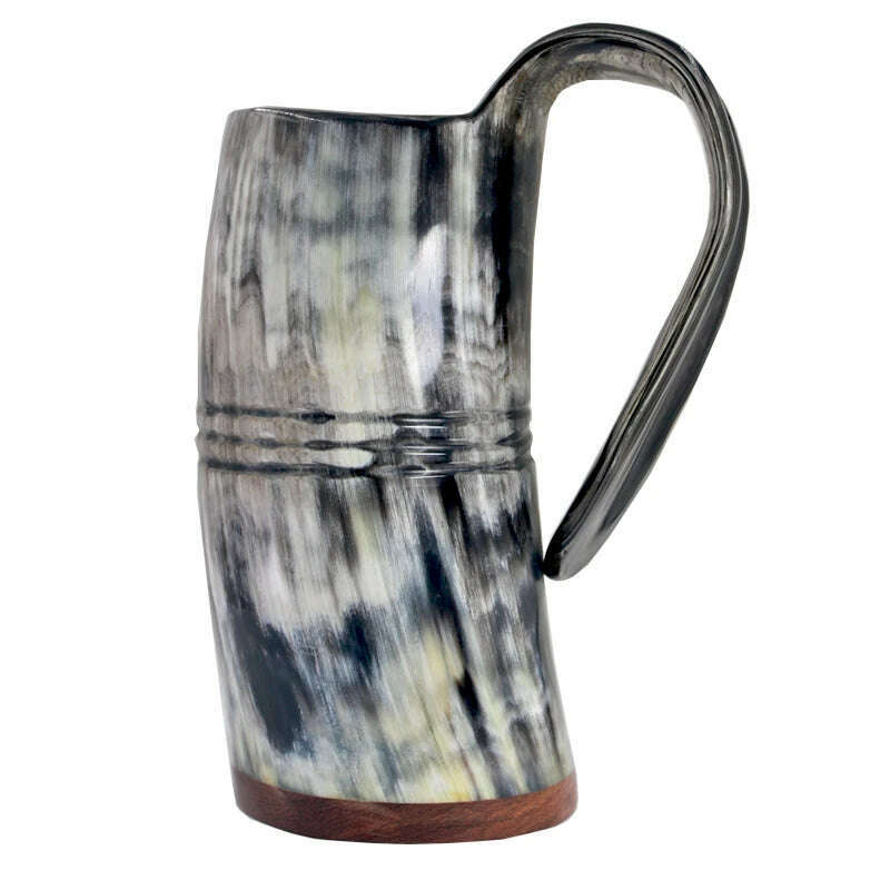 Natural Handmade Viking Mug Drinking Tankard Ox Horn Cups Horn Coffee Mug