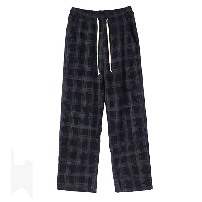 Cozy Up Plaid Pants in Navy