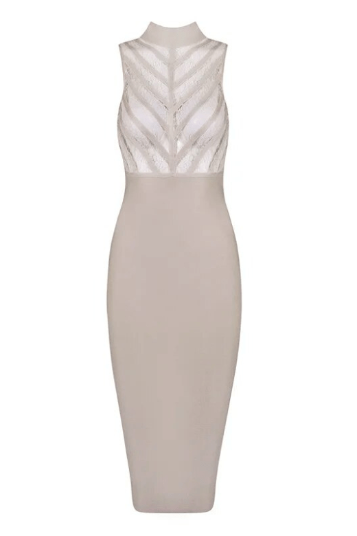 Paige Bodycon Dress - Nude