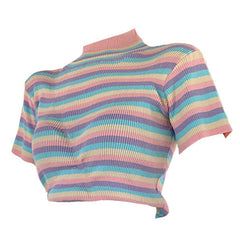 Pastel Sweetz Ribbed Top