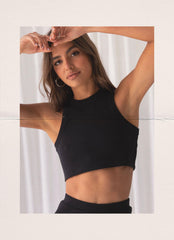 Spencer Organic Cotton Rib Tank - Black