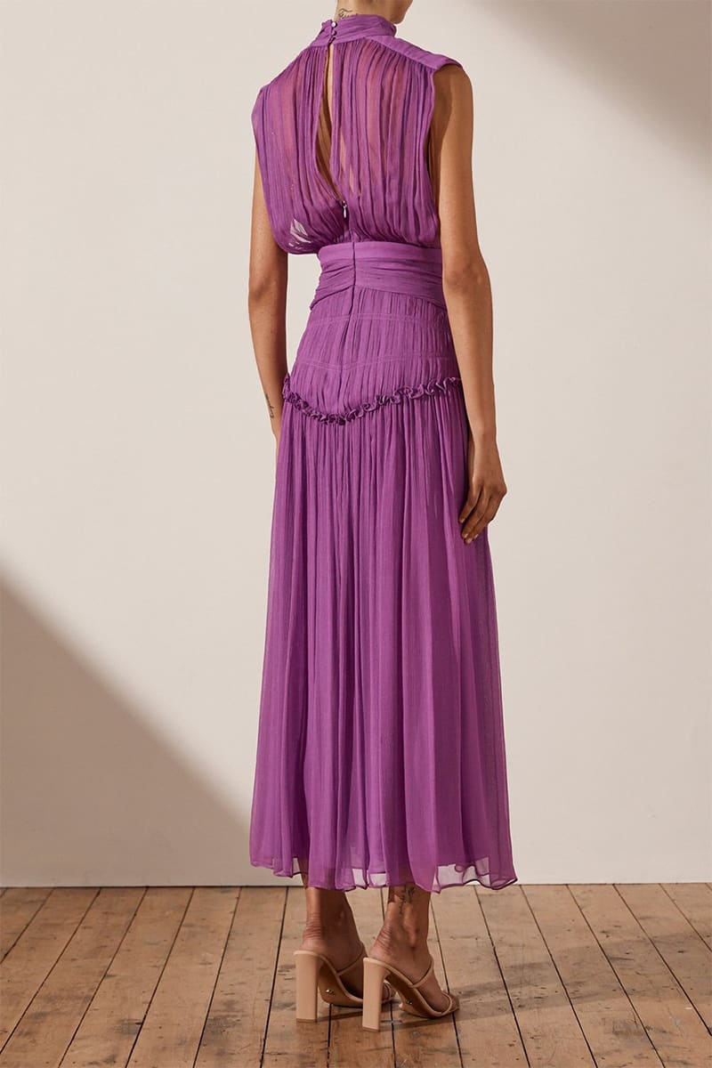 Remarkable Moment High Neck Maxi Dress