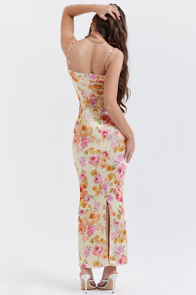 Sicilia Floral Print Maxi Dress