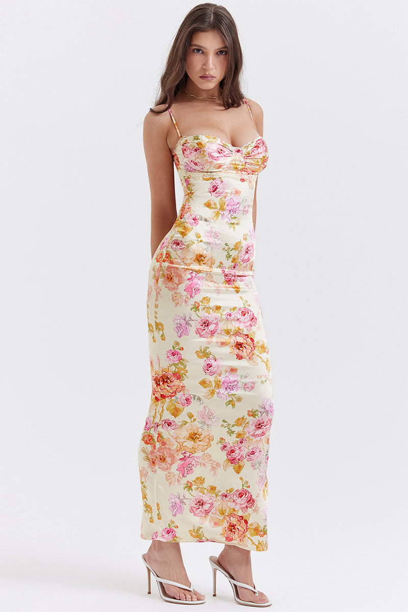 Sicilia Floral Print Maxi Dress