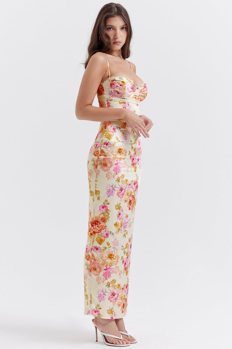 Sicilia Floral Print Maxi Dress